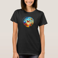 A modern nature themed abstract t-shirt design