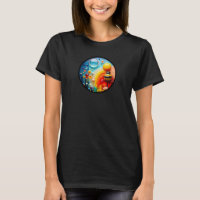 A modern nature themed abstract t-shirt design