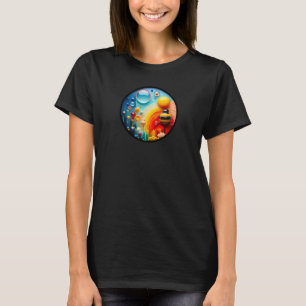 A modern nature themed abstract t-shirt design