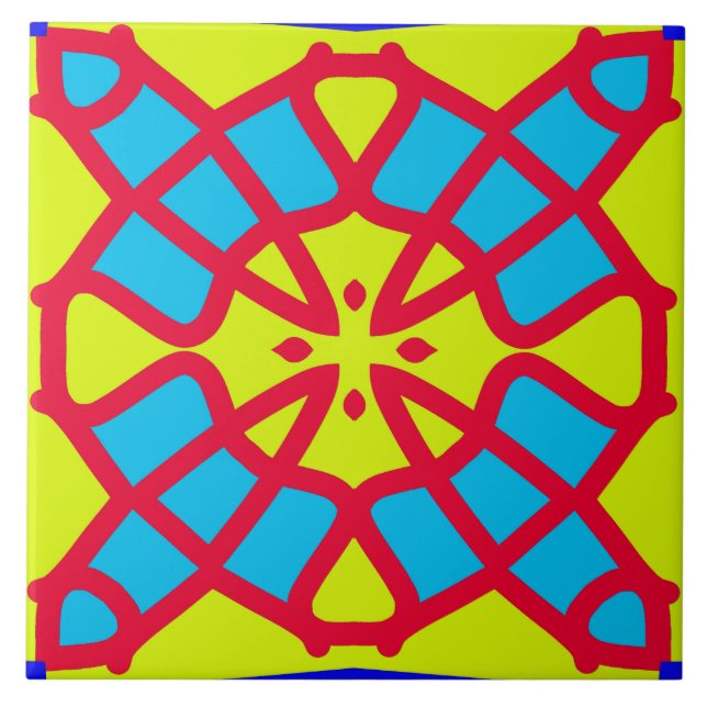 A modern seamless multicolor classic pattern ceram tile (Front)