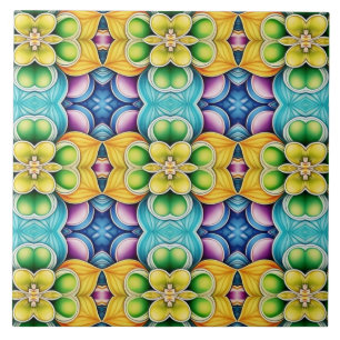 A modern seamless multicolor classic pattern ceram tile