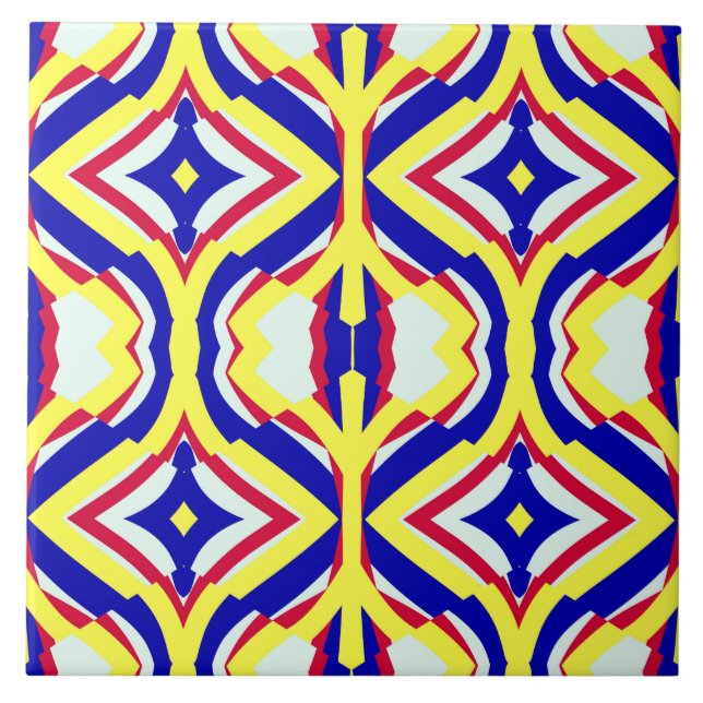 A modern seamless multicolor classic pattern ceram tile (Front)