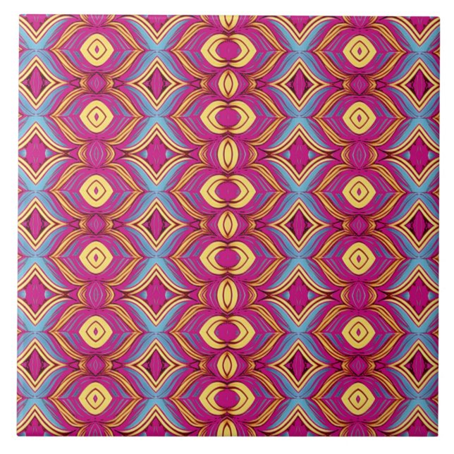 A modern seamless multicolor classic pattern tile (Front)