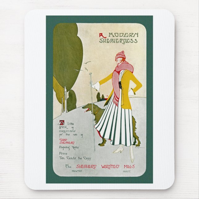 A Modern Shepherdess Mouse Mat (Front)