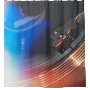 A modern turntable to play music on audio disc. Hi Shower Curtain
