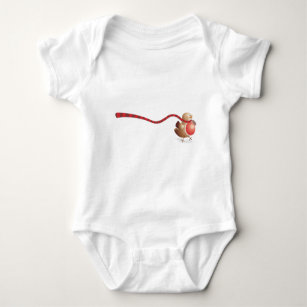 A modern version of the Robin Red Breast Baby Bodysuit