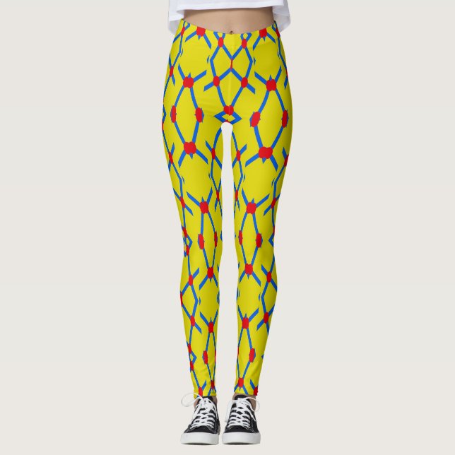 A modern vibrant "Ratti_Creative_Arts" Leggings (Front)