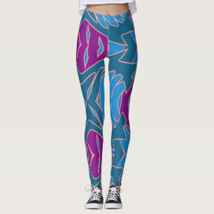 A modern vibrant "Ratti_Creative_Arts" Leggings