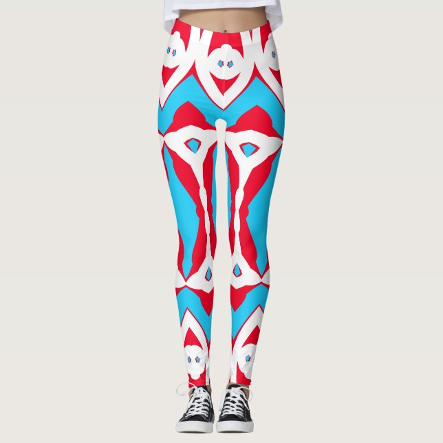 A modern vibrant "Ratti_Creative_Arts" Leggings (Front)