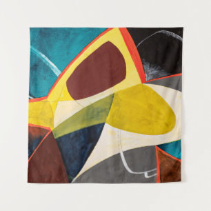 A Modernist Abstract Watercolor Painting. Tapestry