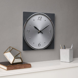 A Modernist Silver Colour Dial Wall Clock