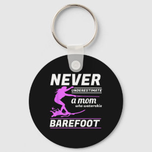 A Mom Who Waterskis Refoot Water Skiing Ski Rope Key Ring