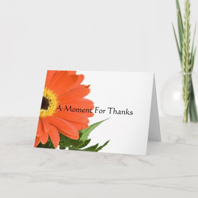 A Moment for Thanks Thank You Card (Front)