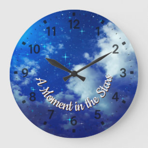 A Moment in the Stars Wall Clock Night Sky Decor