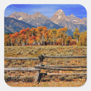 A Moment in Wyoming in Autumn Square Sticker