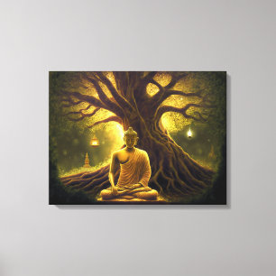A Moment of Enlightenment: Buddha Meditation Canvas Print