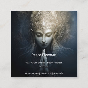 A Moment of Grace Meditation Art Square Business Card