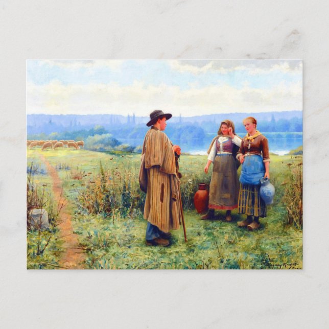 A Moment of Inaction by Daniel Ridgway Knight Postcard (Front)