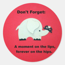 A moment on the lips, forever on the hips...