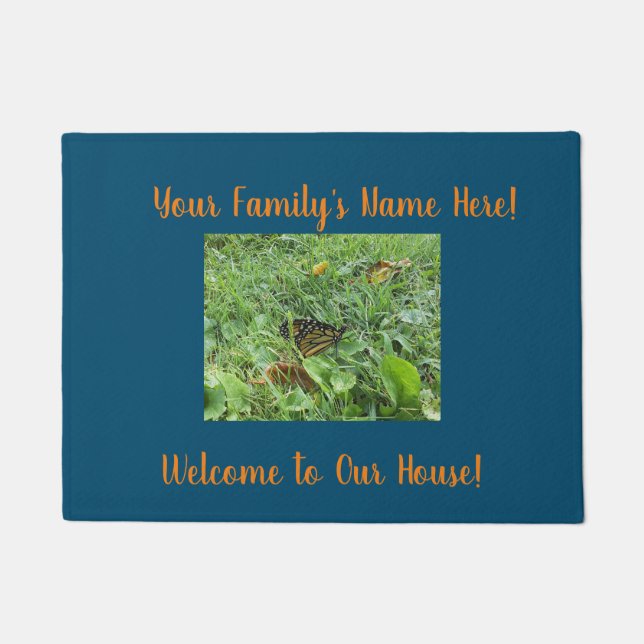 A Monarch Butterfly Doormat (Front)
