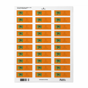 A Monarch Butterfly Return Address Label