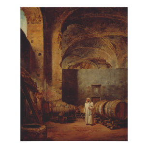 A Monk in a Ruin of Wine Cellar Poster