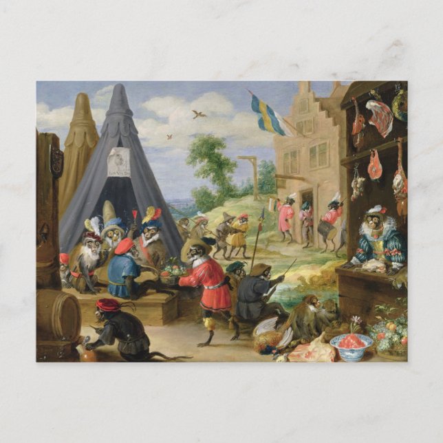 A Monkey Encampment Postcard (Front)