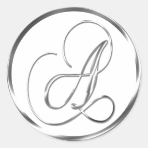 A Monogram Faux Silver Envelope Or Favour Seal