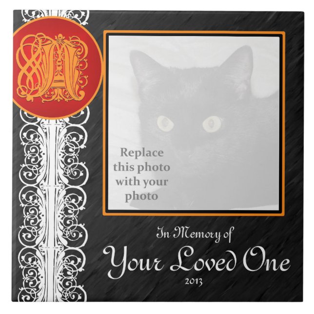 A Monogram "In Memory of Your Loved One" Tile (Front)