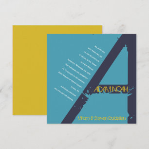 A Monogram Initial Bar Bat Mitzvah Invitation
