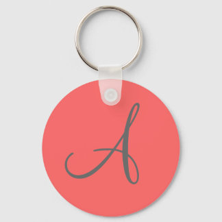 "A" monogram key chain