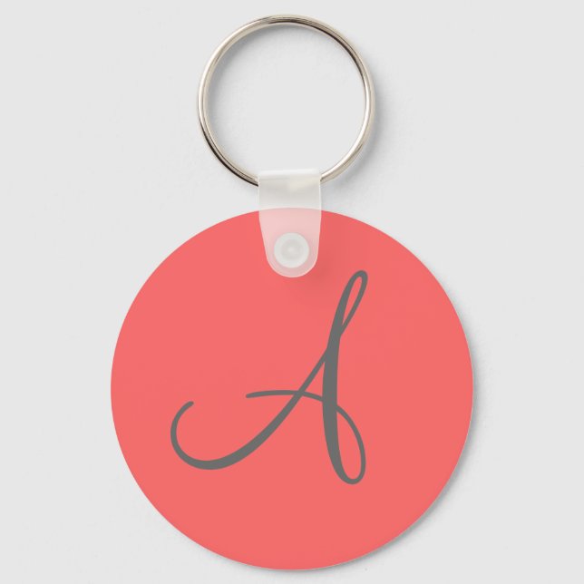 "A" monogram key chain (Front)