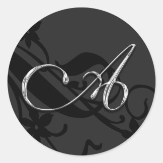 A Monogram Letter Wedding Envelope Seal Sticker