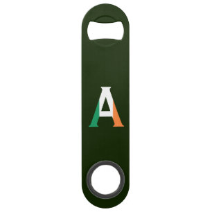 A Monogram overlaid on Irish Flag bocnt