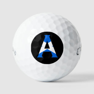 A Monogram overlaid on Scottish Flag css gbcnt Golf Balls