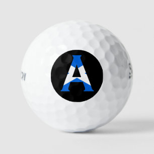 A Monogram overlaid on Scottish Flag ssf gbcnt Golf Balls