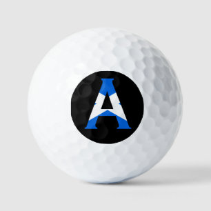 A Monogram overlaid on Scottish Flag va gbcnt Golf Balls