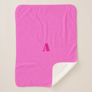 A Monogram Pink Rose Fleece Blanket