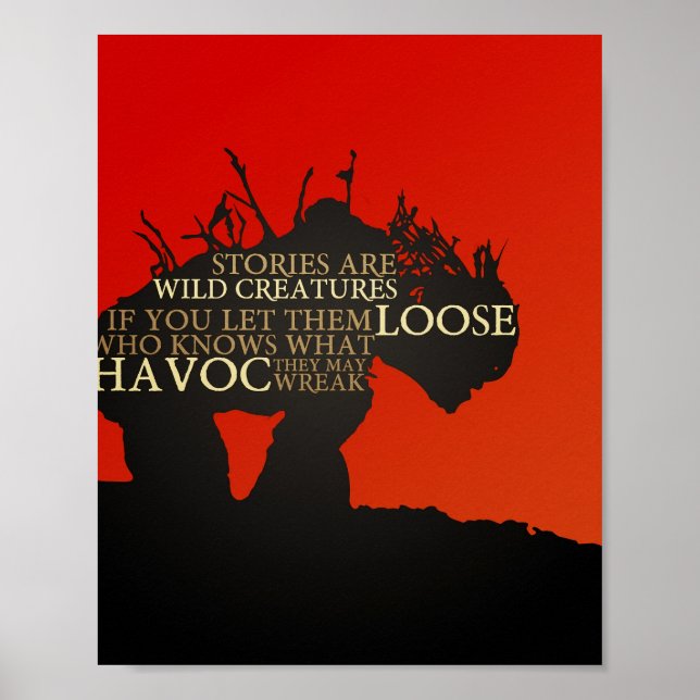 A Monster Calls Stories are Wild Creatures  Poster (Front)