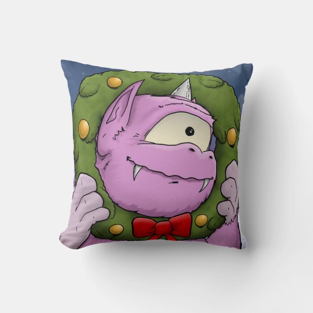A Monster Christmas Miracle Pillow (Front)