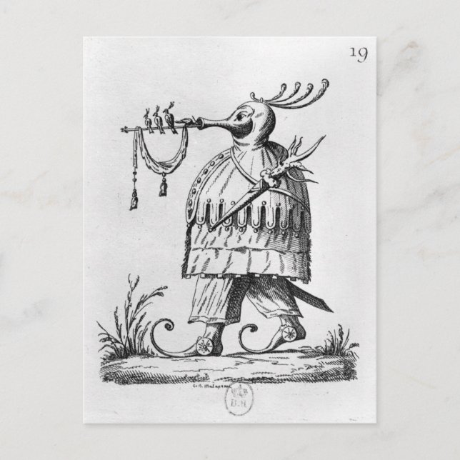 A Monster,'Les Songes Drolatiques de Pantagruel' Postcard (Front)