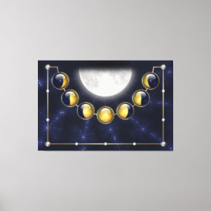 A Month in the Life of the Moon Canvas Print