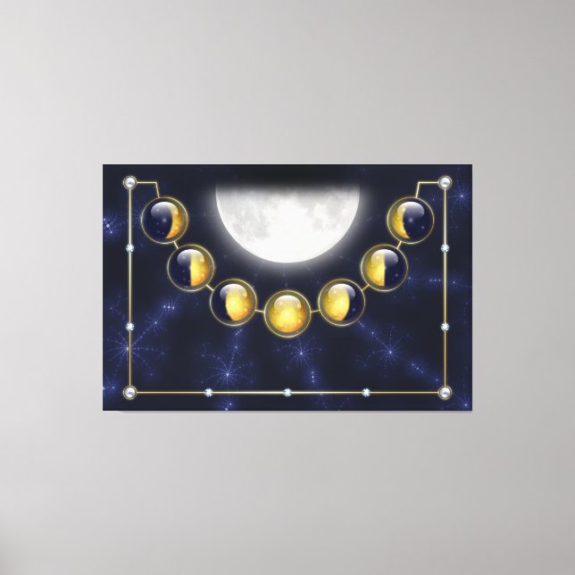 A Month in the Life of the Moon Canvas Print (Front)