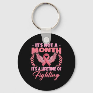 A Month It's Lifetime Breast Cancer Awareness Key Ring