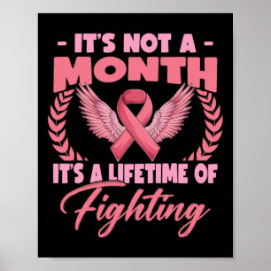 A Month It's Lifetime Breast Cancer Awareness Poster
