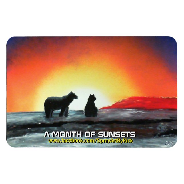 A Month of Sunsets Magnet (Horizontal)