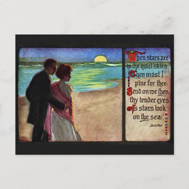A Moonlight Stroll Postcard (Front)