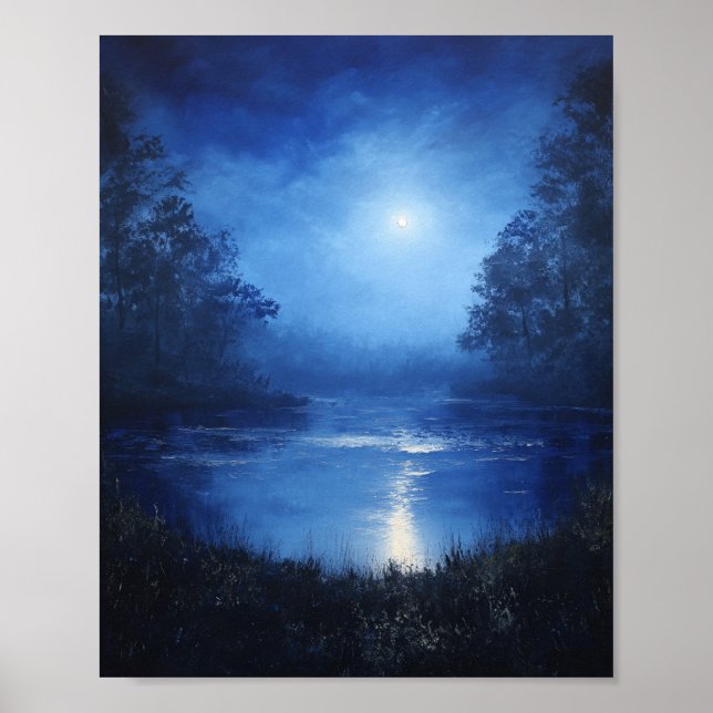A Moonlit Communion Between Celestial Light Poster (Front)