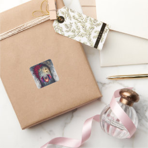 A Moonlit Invitation –Love Turns the Gears of Time Square Sticker