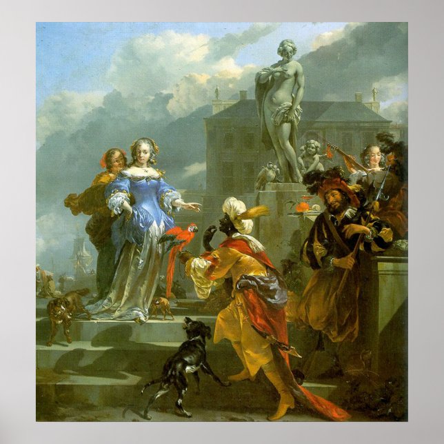 A Moor Presenting a Parrot to a Lady Poster (Front)